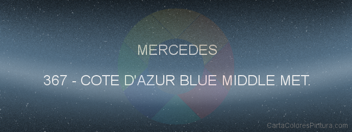 Pintura Mercedes 367 Cote D'azur Blue Middle Met.