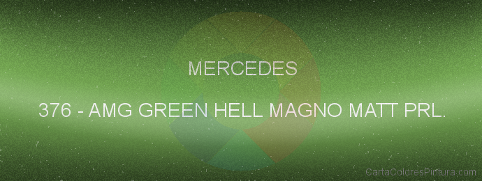 Pintura Mercedes 376 Amg Green Hell Magno Matt Prl.
