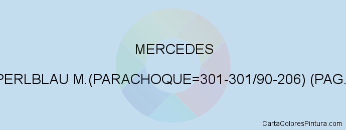 Pintura Mercedes 5348 Perlblau M.(parachoque=301-301/90-206) (pag.817/ma