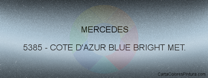 Pintura Mercedes 5385 Cote D'azur Blue Bright Met.
