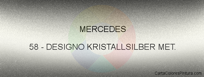 Pintura Mercedes 58 Designo Kristallsilber Met.
