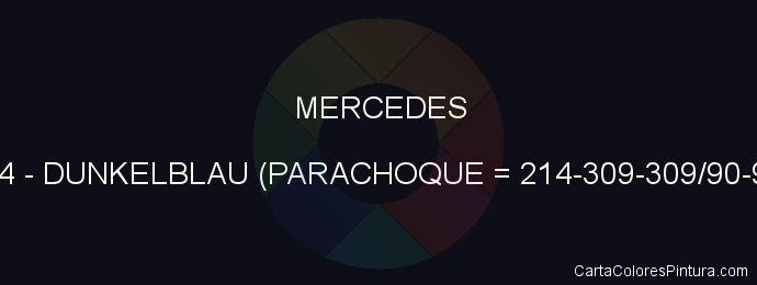 Pintura Mercedes 5904 Dunkelblau (parachoque = 214-309-309/90-944)