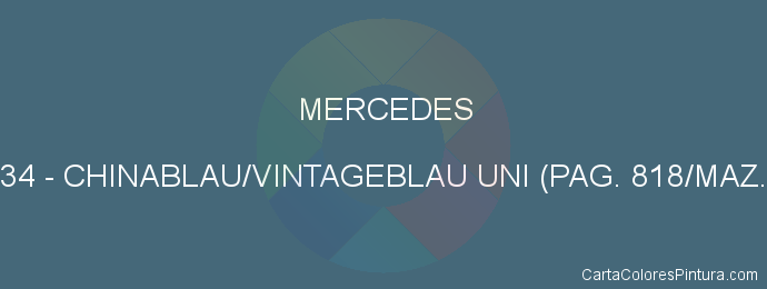 Pintura Mercedes 5934 Chinablau/vintageblau Uni (pag. 818/maz. 3)