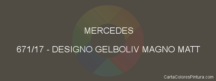 Pintura Mercedes 671/17 Designo Gelboliv Magno Matt