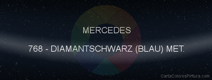 Pintura Mercedes 768 Diamantschwarz (blau) Met.
