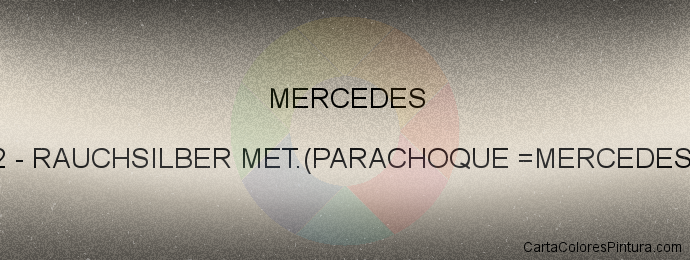 Pintura Mercedes 7702 Rauchsilber Met.(parachoque =mercedes 176