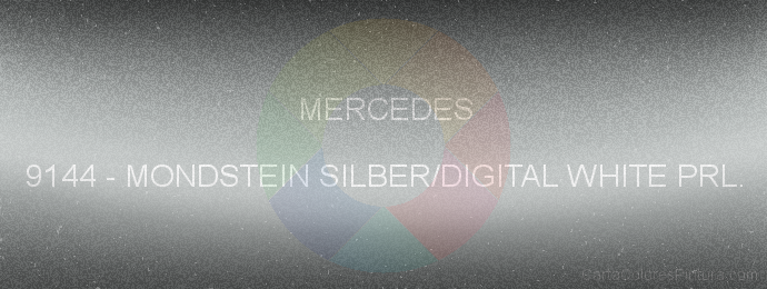 Pintura Mercedes 9144 Mondstein Silber/digital White Prl.