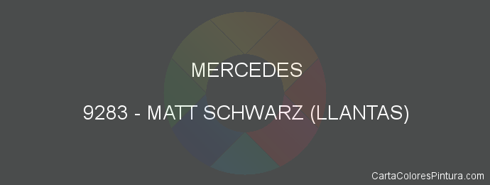 Pintura Mercedes 9283 Matt Schwarz (llantas)