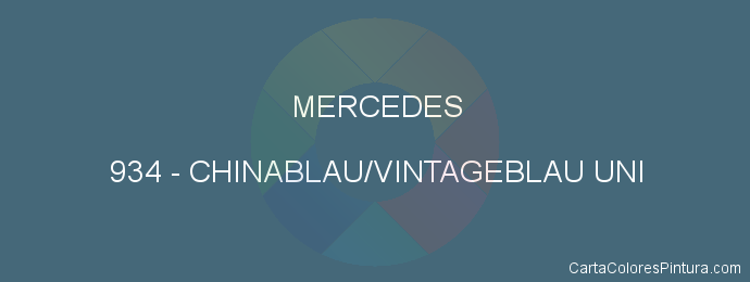 Pintura Mercedes 934 Chinablau/vintageblau Uni