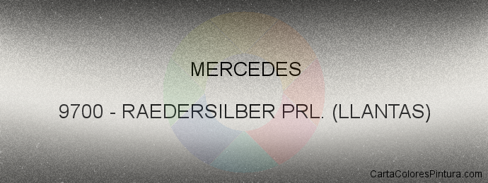 Pintura Mercedes 9700 Raedersilber Prl. (llantas)