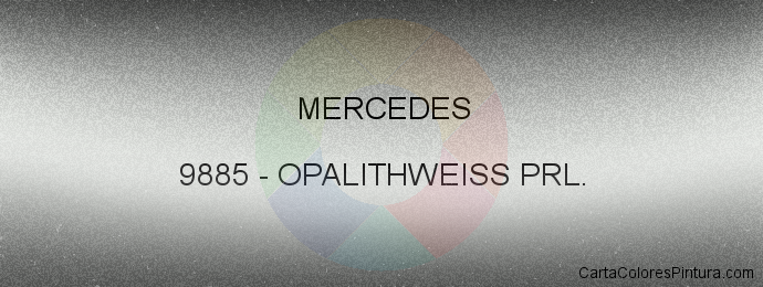 Pintura Mercedes 9885 Opalithweiss Prl.