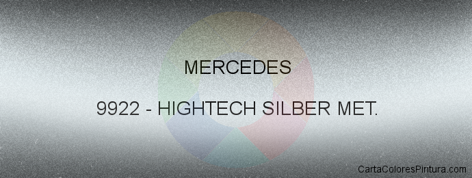Pintura Mercedes 9922 Hightech Silber Met.