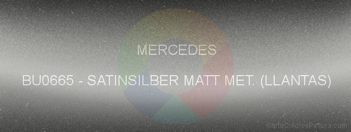 Pintura Mercedes BU0665 Satinsilber Matt Met. (llantas)