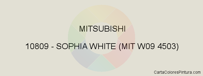 Pintura Mitsubishi 10809 Sophia White (mit W09 4503)