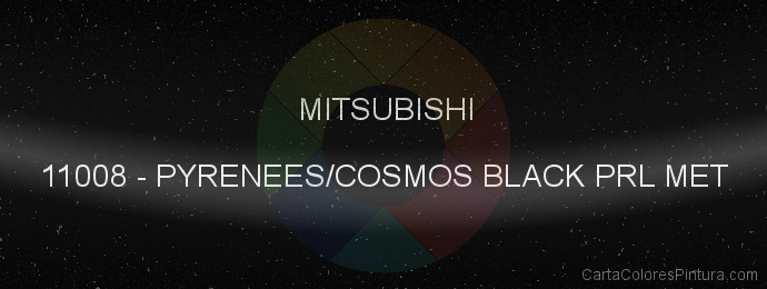 Pintura Mitsubishi 11008 Pyrenees/cosmos Black Prl Met