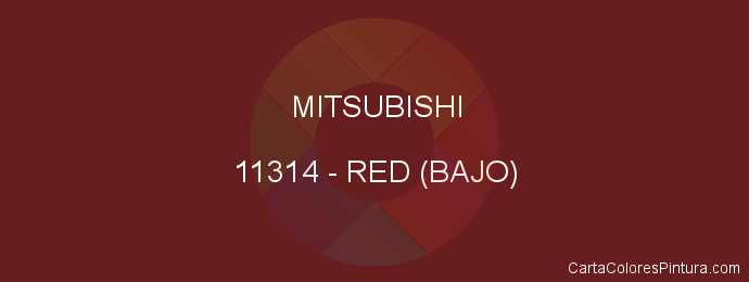 Pintura Mitsubishi 11314 Red (bajo)
