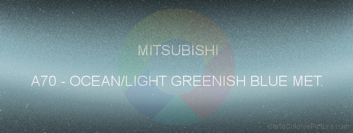 Pintura Mitsubishi A70 Ocean/light Greenish Blue Met.