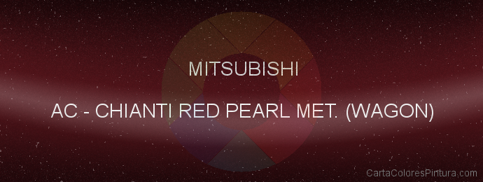 Pintura Mitsubishi AC Chianti Red Pearl Met. (wagon)
