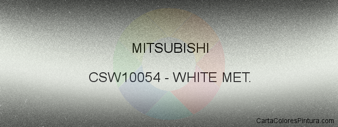 Pintura Mitsubishi CSW10054 White Met.