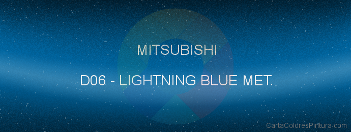 Pintura Mitsubishi D06 Lightning Blue Met.