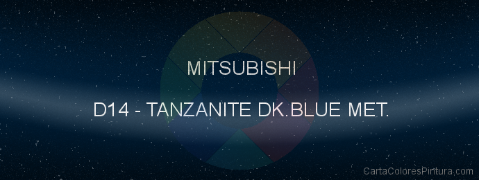 Pintura Mitsubishi D14 Tanzanite Dk.blue Met.