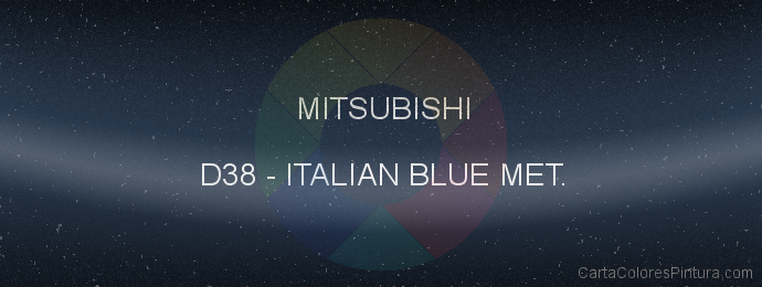 Pintura Mitsubishi D38 Italian Blue Met.