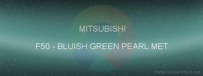 Pintura Mitsubishi F50 Bluish Green Pearl Met.