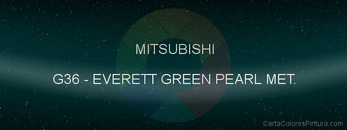 Pintura Mitsubishi G36 Everett Green Pearl Met.