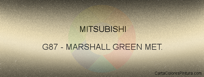 Pintura Mitsubishi G87 Marshall Green Met.