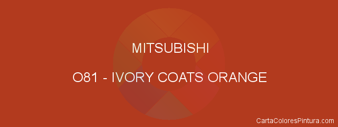 Pintura Mitsubishi O81 Ivory Coats Orange