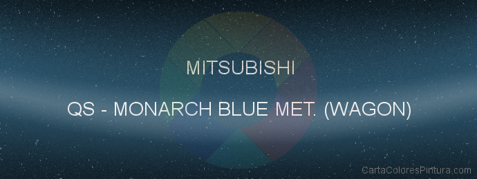 Pintura Mitsubishi QS Monarch Blue Met. (wagon)
