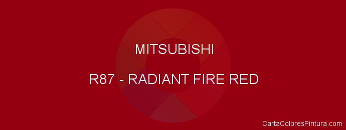 Pintura Mitsubishi R87 Radiant Fire Red