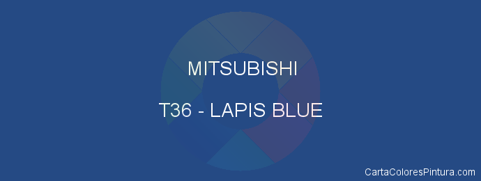 Pintura Mitsubishi T36 Lapis Blue
