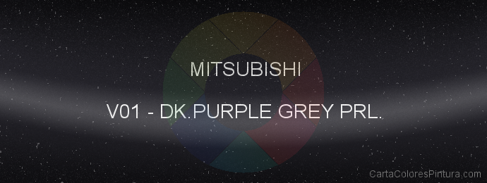 Pintura Mitsubishi V01 Dk.purple Grey Prl.