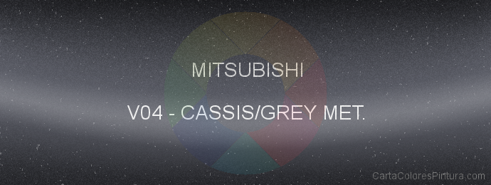 Pintura Mitsubishi V04 Cassis/grey Met.