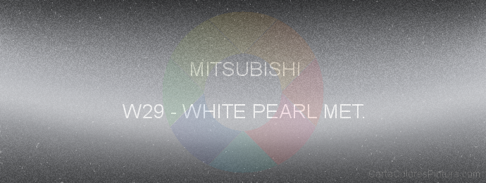 Pintura Mitsubishi W29 White Pearl Met.