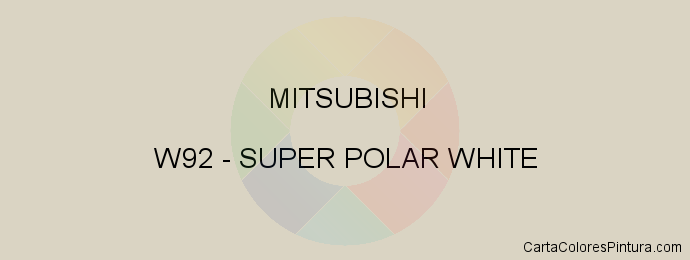 Pintura Mitsubishi W92 Super Polar White