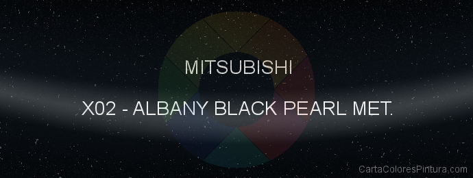 Pintura Mitsubishi X02 Albany Black Pearl Met.