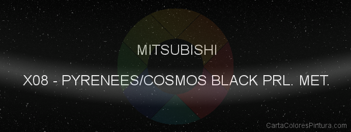 Pintura Mitsubishi X08 Pyrenees/cosmos Black Prl. Met.