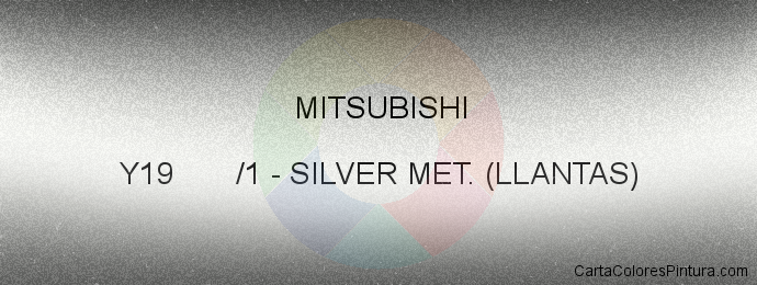 Pintura Mitsubishi Y19 /1 Silver Met. (llantas)