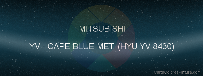 Pintura Mitsubishi YV Cape Blue Met. (hyu Yv 8430)