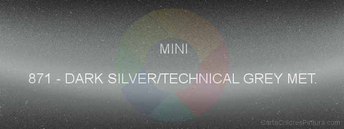 Pintura Mini 871 Dark Silver/technical Grey Met.