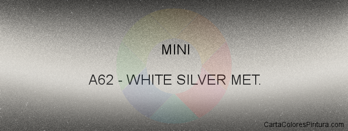 Pintura Mini A62 White Silver Met.