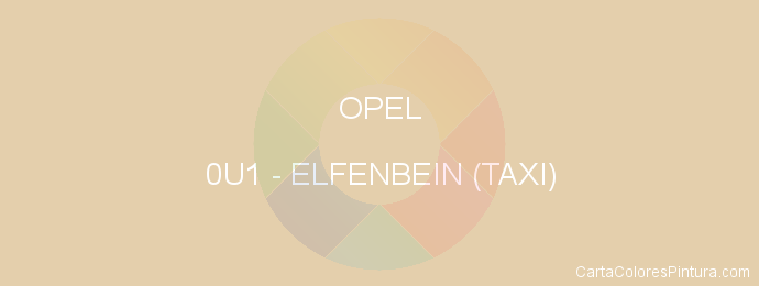 Pintura Opel 0U1 Elfenbein (taxi)