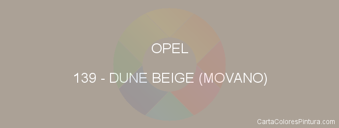 Pintura Opel 139 Dune Beige (movano)