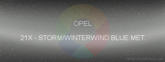 Pintura Opel 21X Storm/winterwind Blue Met.