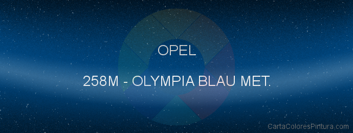 Pintura Opel 258M Olympia Blau Met.