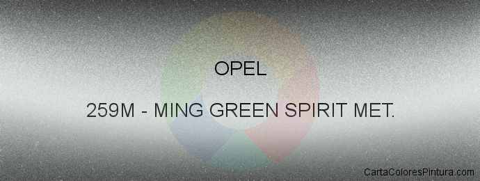 Pintura Opel 259M Ming Green Spirit Met.