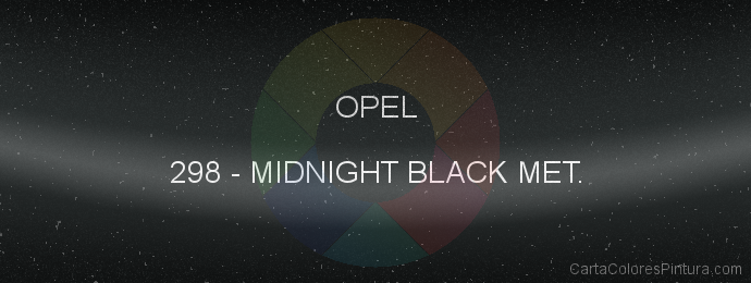 Pintura Opel 298 Midnight Black Met.
