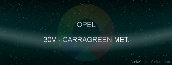 Pintura Opel 30V Carragreen Met.